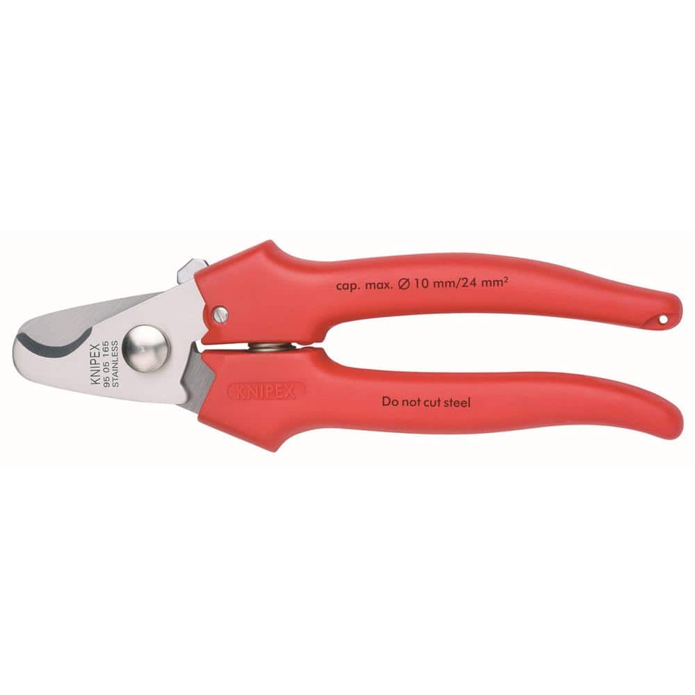 KNIPEX 6-1/2 in. Combination Shears with Extrusion Plastic-Coated Handles