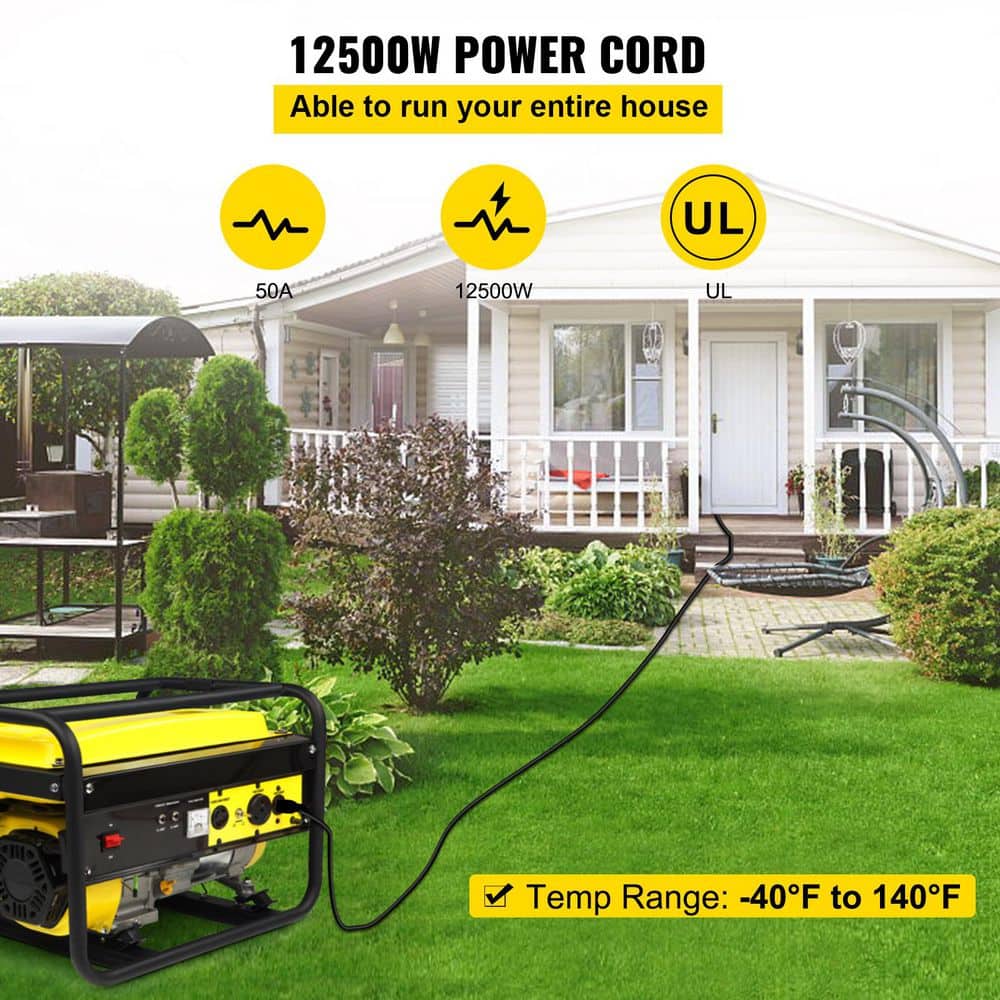 SVOPES 40 ft. 50 Amp 110-Volt RV Power Cord Generator Cable 6/3 + 8/1 AWG NEMA 14-50 P Generator Extension Cord for RV (3)