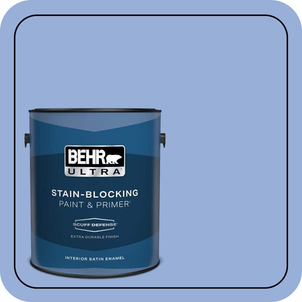 BEHR ULTRA 1 gal. #590B-4 Anemone Extra Durable Satin Enamel Interior Paint & Primer