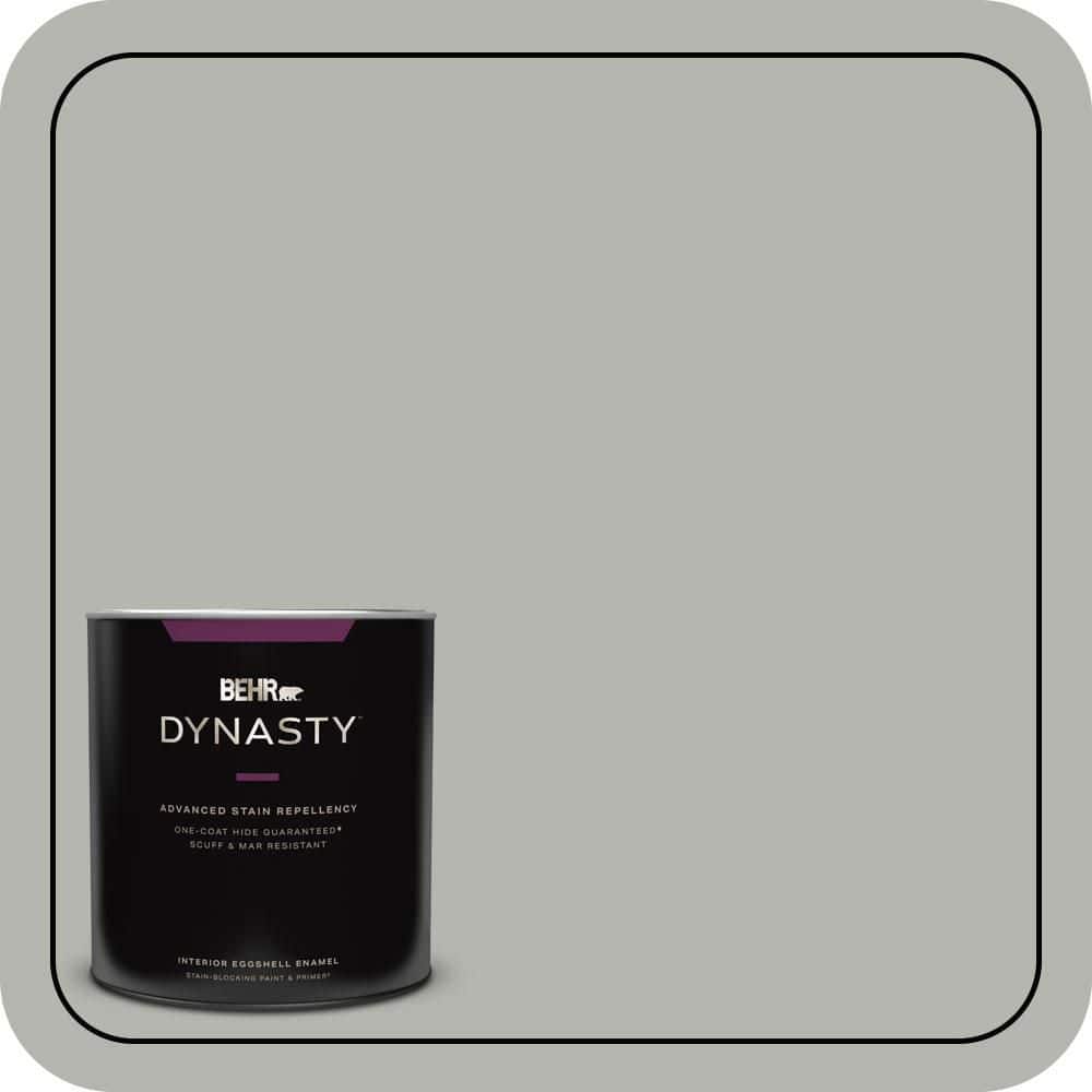 BEHR DYNASTY 1 qt. #PPU25-08 Heirloom Silver Eggshell Enamel Interior Stain-Blocking Paint & Primer