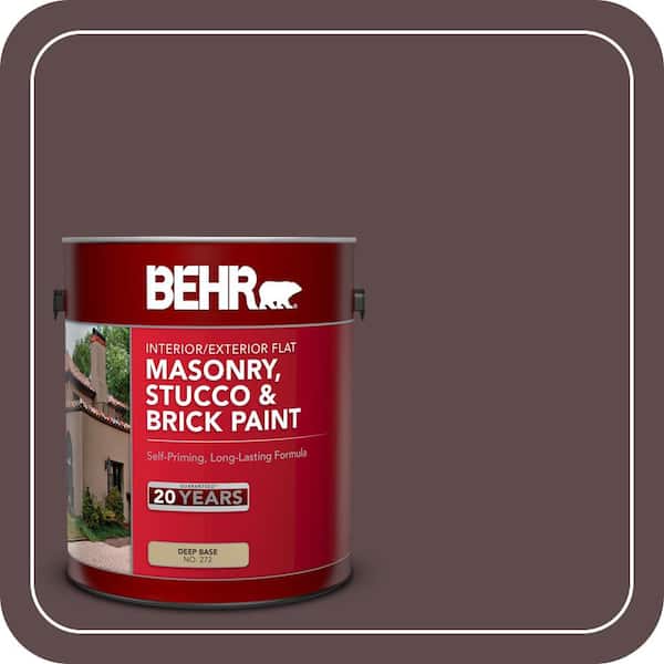 BEHR 1 gal. #PFC-05 Cafe Iruna Flat Interior/Exterior Masonry, Stucco and Brick Paint (2)