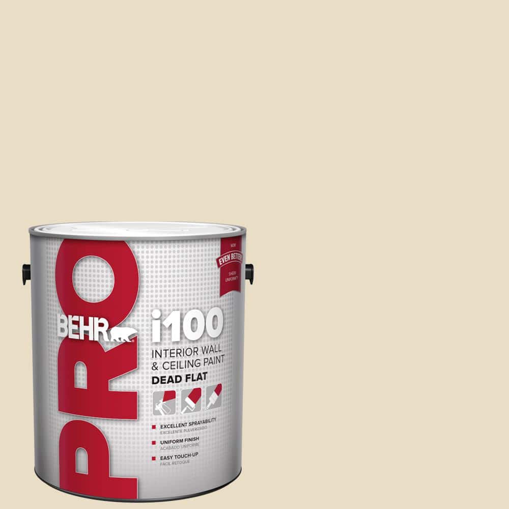 BEHR PRO 1 gal. #N290-2 Authentic Tan Dead Flat Interior Paint