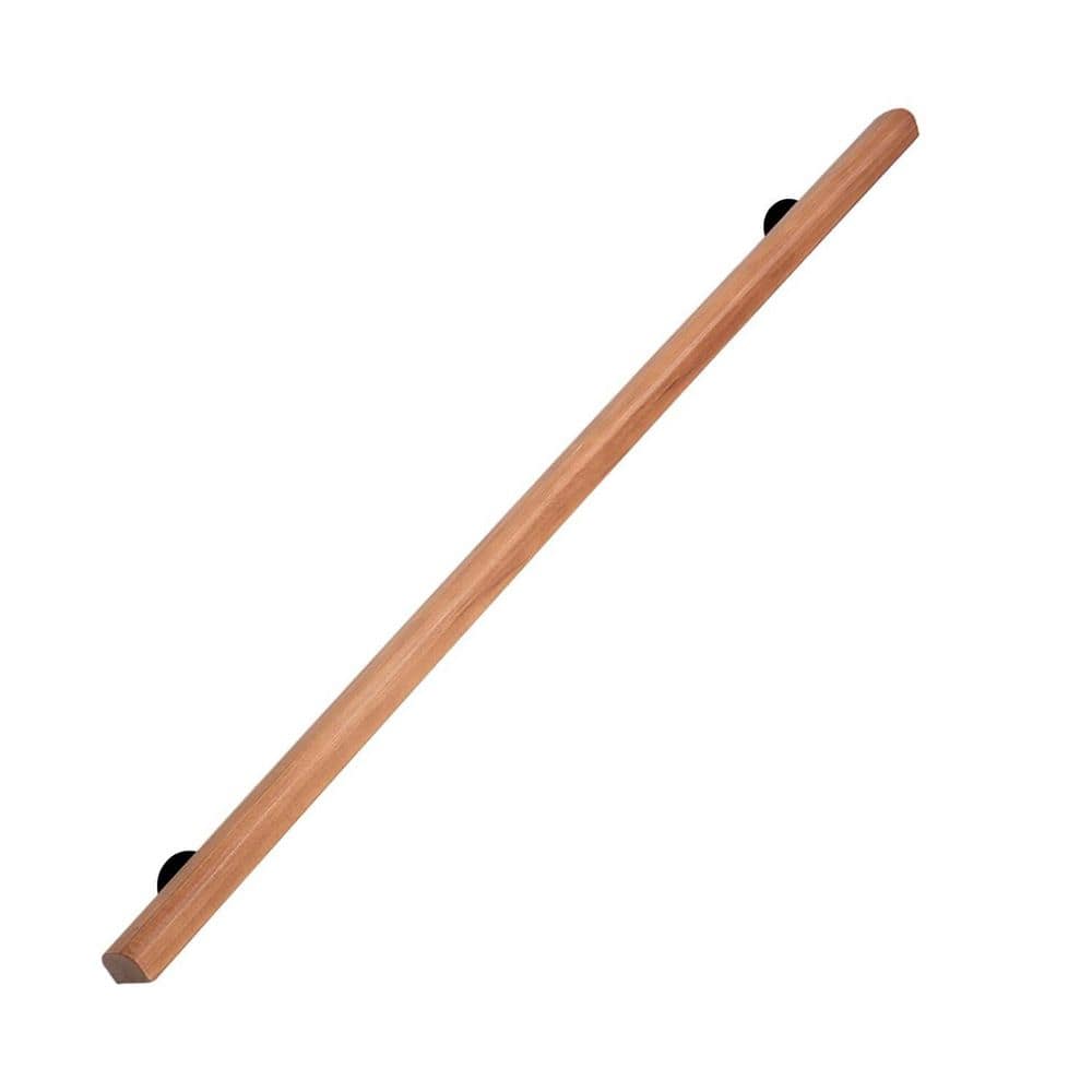 Afoxsos Wood Stair Railing 5 ft. Wall Mounted Non-Slip Handrail Kit for Indoor Stairs Safety Support for Home Loft Corridor (1)