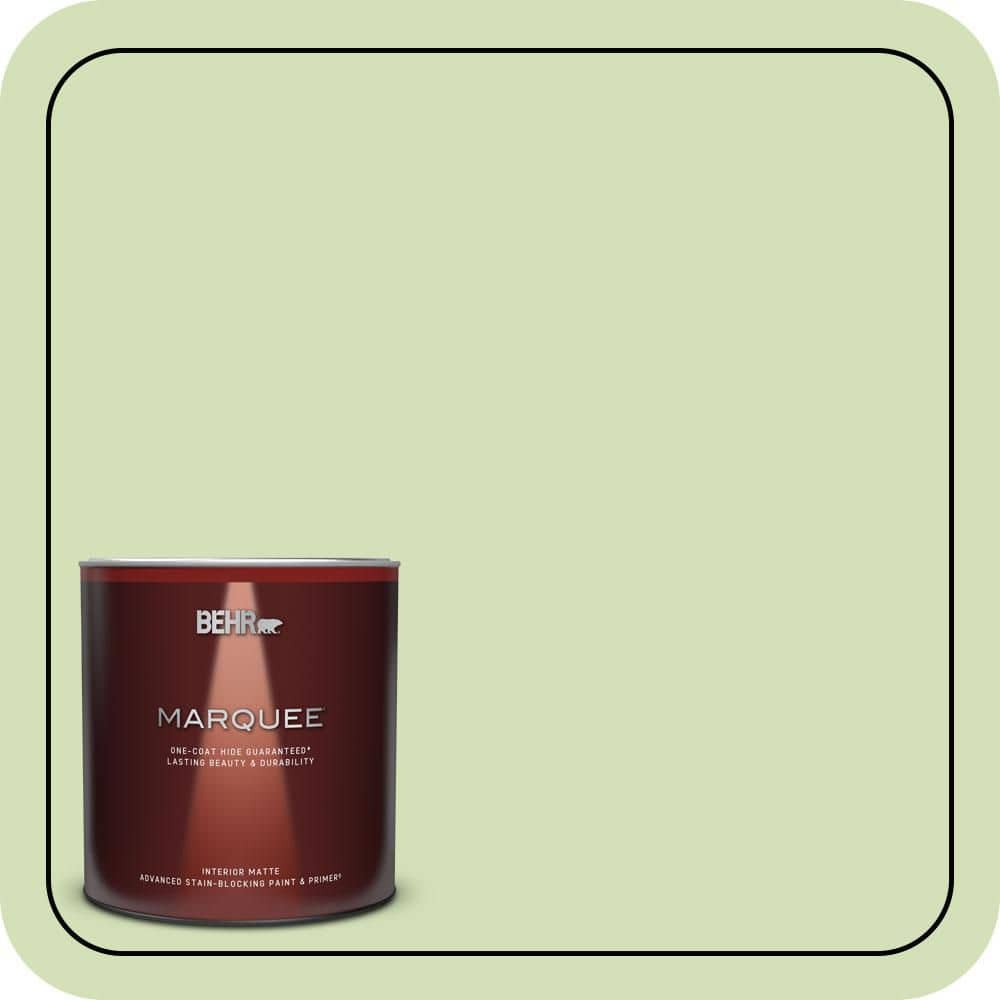 BEHR MARQUEE 1 Qt. #MQ4-45 Spring Glow One-Coat Hide Matte Interior Paint & Primer