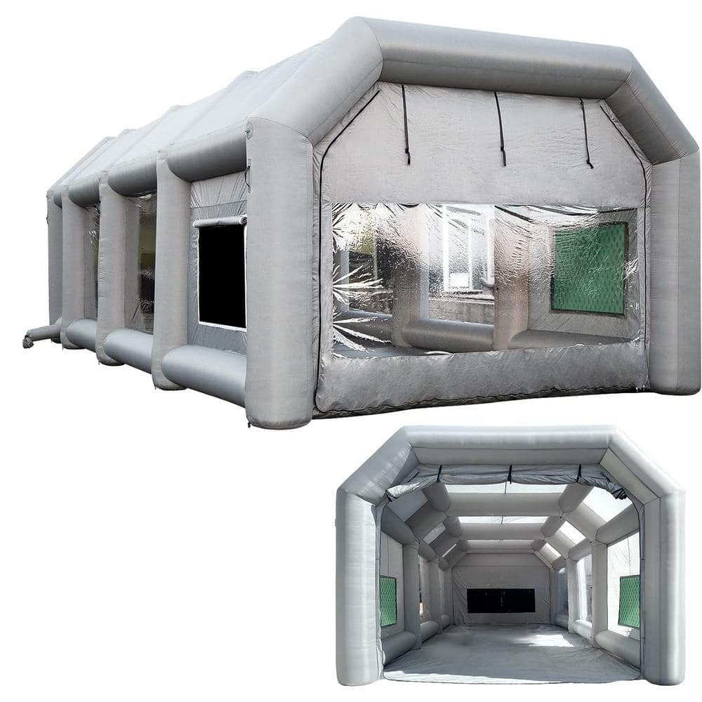 WRIGHTMASTER 33 ft. x 16.5 ft. x 11.5 ft. Portable Inflatable Paint Booth with 3-Blowers and Air Filter System (1)