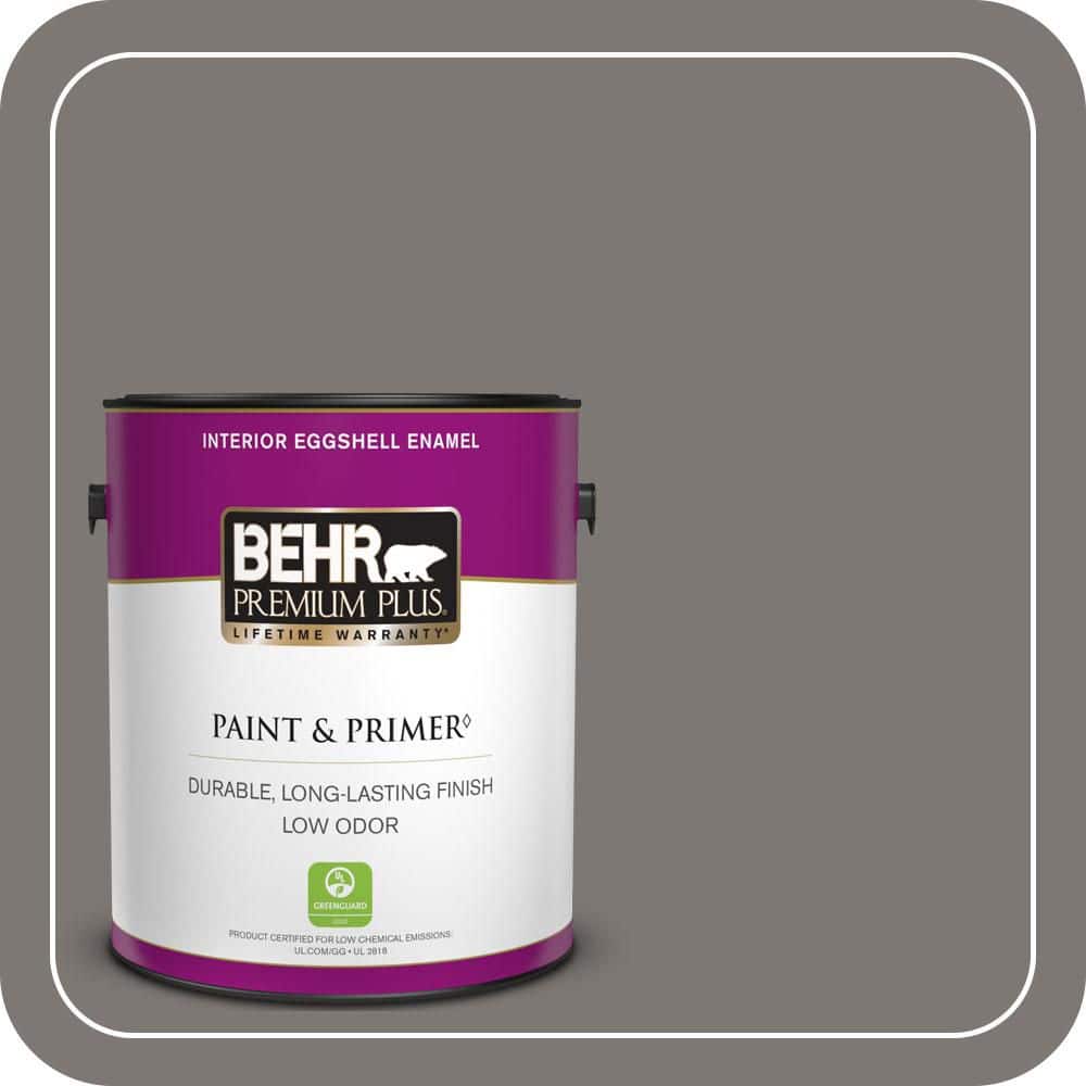 BEHR PREMIUM PLUS 1 gal. #790F-5 Amazon Stone Semi-Gloss Enamel Low Odor Interior Paint & Primer (1)