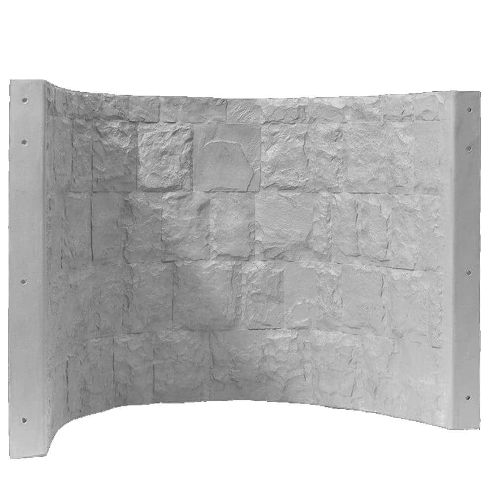 SHAPE PRODUCTS Rockwell 42 in. x 23 in. x 48 in. Gray Composite Window Well