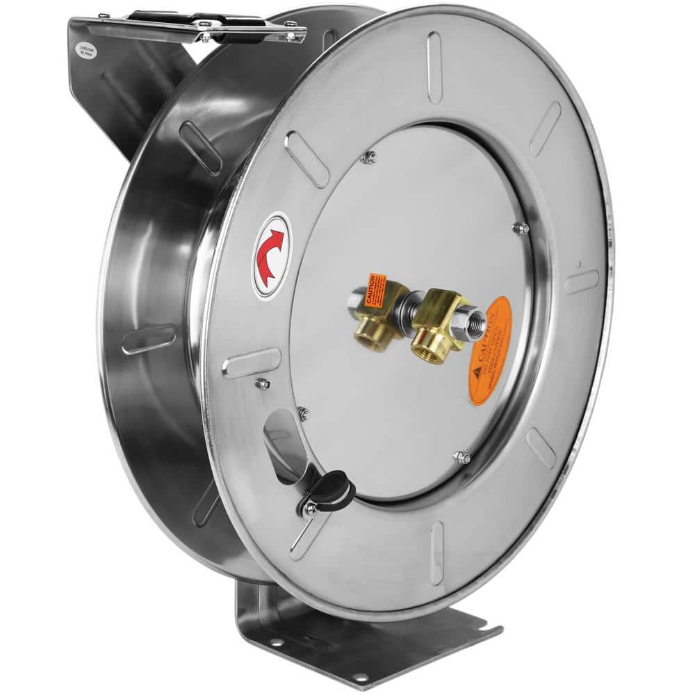 Milton 1/2 in. NPT Hose Capacity 25 ft., 35 ft., and 50 ft. 300 PSI Stainless Steel Hose Reel Retractable (2)