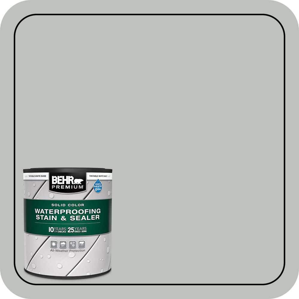 BEHR PREMIUM 1 qt. #SC-365 Cape Cod Gray Solid Color Waterproofing Exterior Wood Stain and Sealer