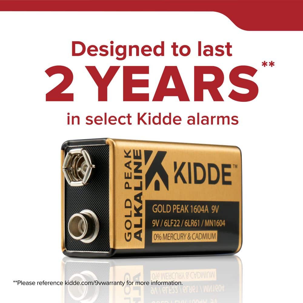 Kidde 9-Volt Smoke Detector Replacement Batteries (3)