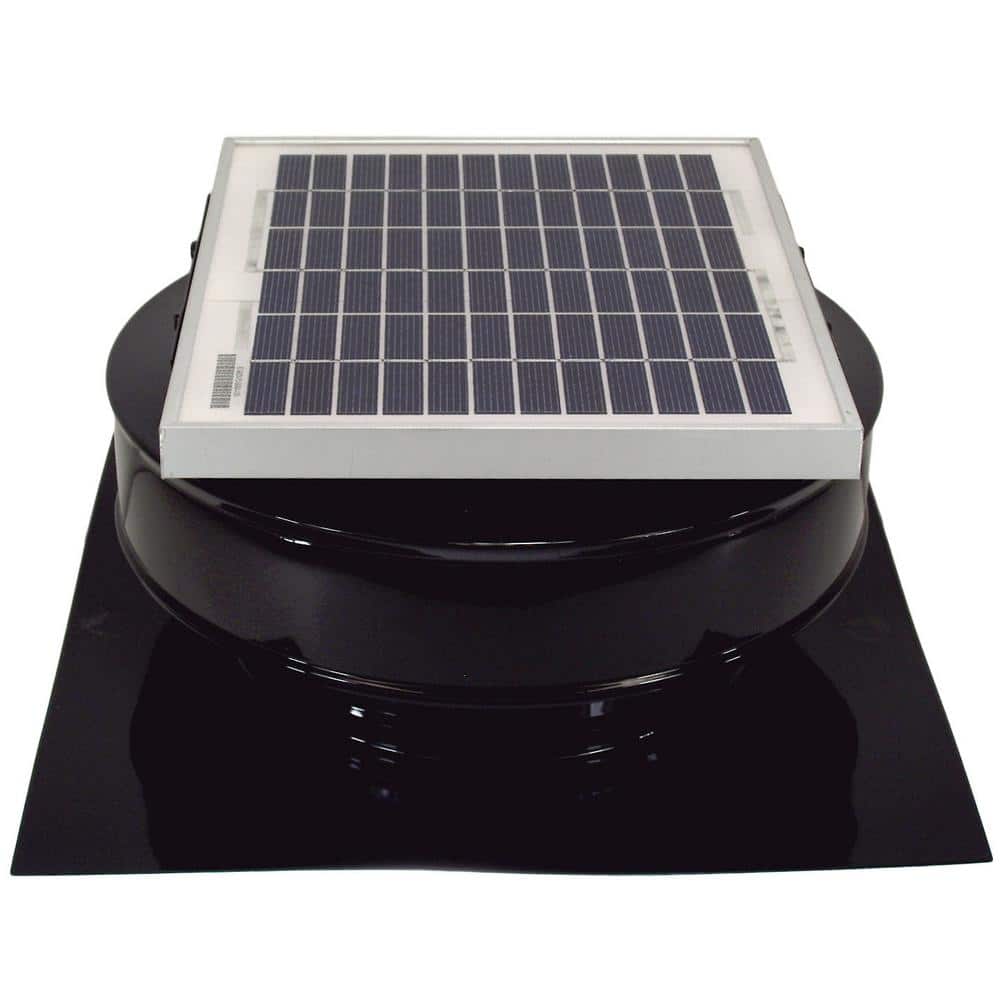 Active Ventilation 365 CFM Black Powder Coated 5-Watt Solar Powered Roof Mounted Exhaust Attic Fan (3)