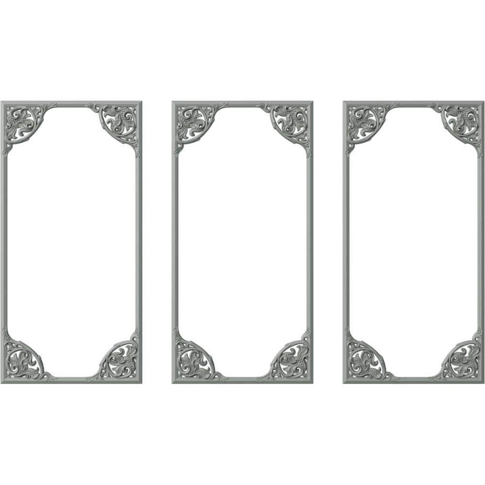 Ekena Millwork 24 in. W x 48 in. H Unfinished Polyurethane Kepler Panel Moulding Kit (Triple Panel) (1)
