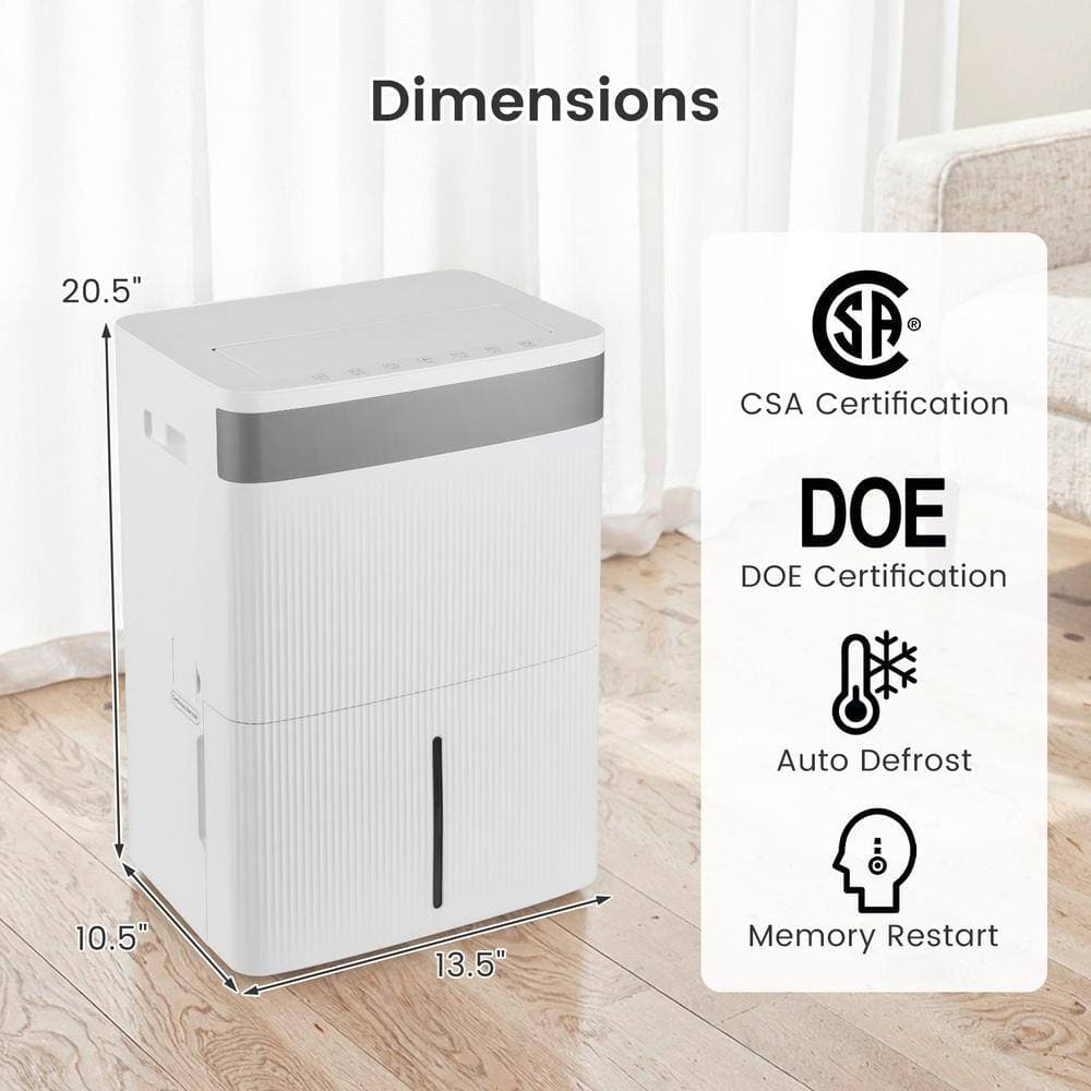 Bunpeony 96 Pints Commercial Dehumidifier with Drain Hose, for Crawl Space Basement Garage up to 4,500 Sq Ft, 24h Timer (2)