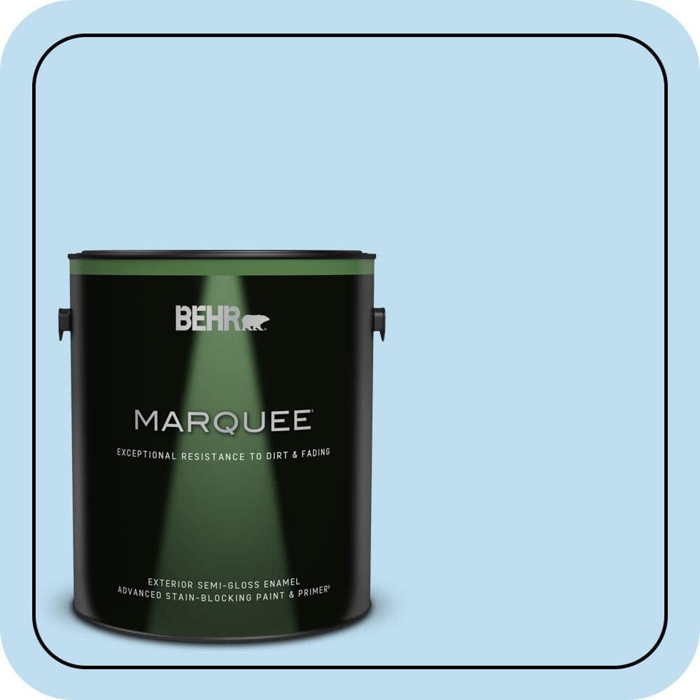 BEHR MARQUEE 1 gal. #550A-2 Tropical Pool Semi-Gloss Enamel Exterior Paint & Primer