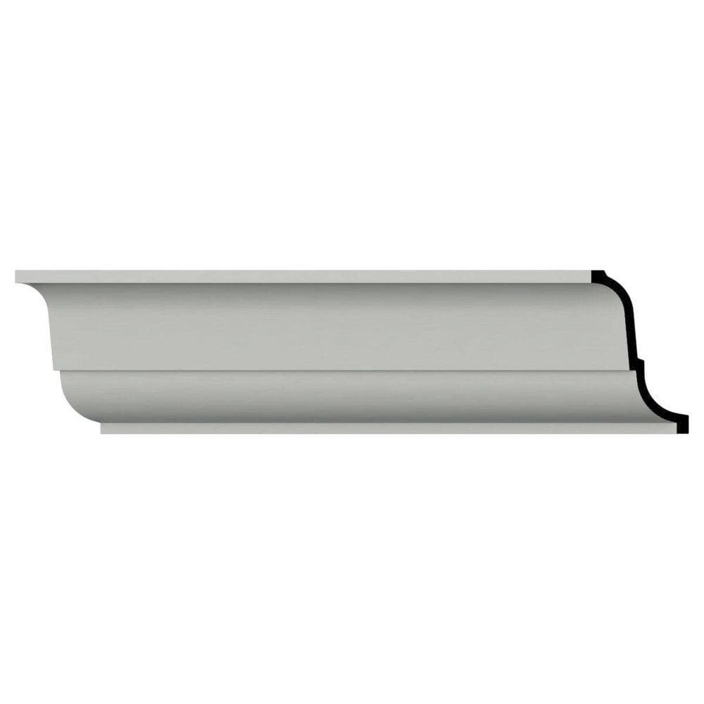 Ekena Millwork Iris 6.25 in. D x 9.75 in. W x 96 in. L Polyurethane Crown Moulding (3)
