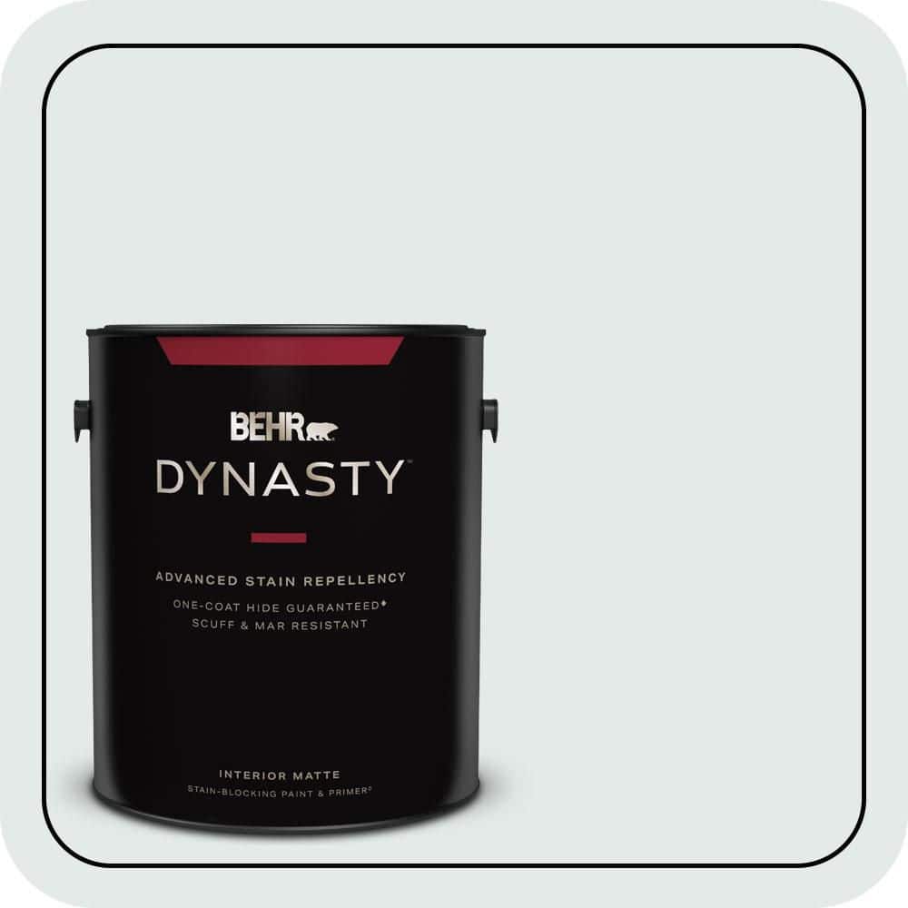 BEHR DYNASTY 1 gal. #PWN-27 Blue Opal Matte Interior Stain-Blocking Paint & Primer