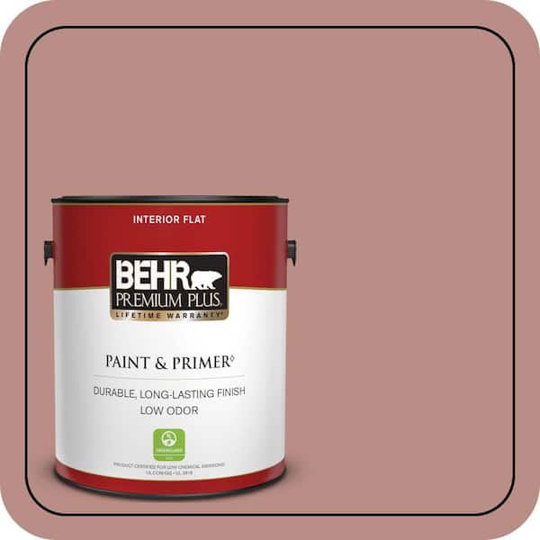 BEHR PREMIUM PLUS #170F-5 Brick Dust Flat Interior/Exterior Paint & Primer Color Sample (2)