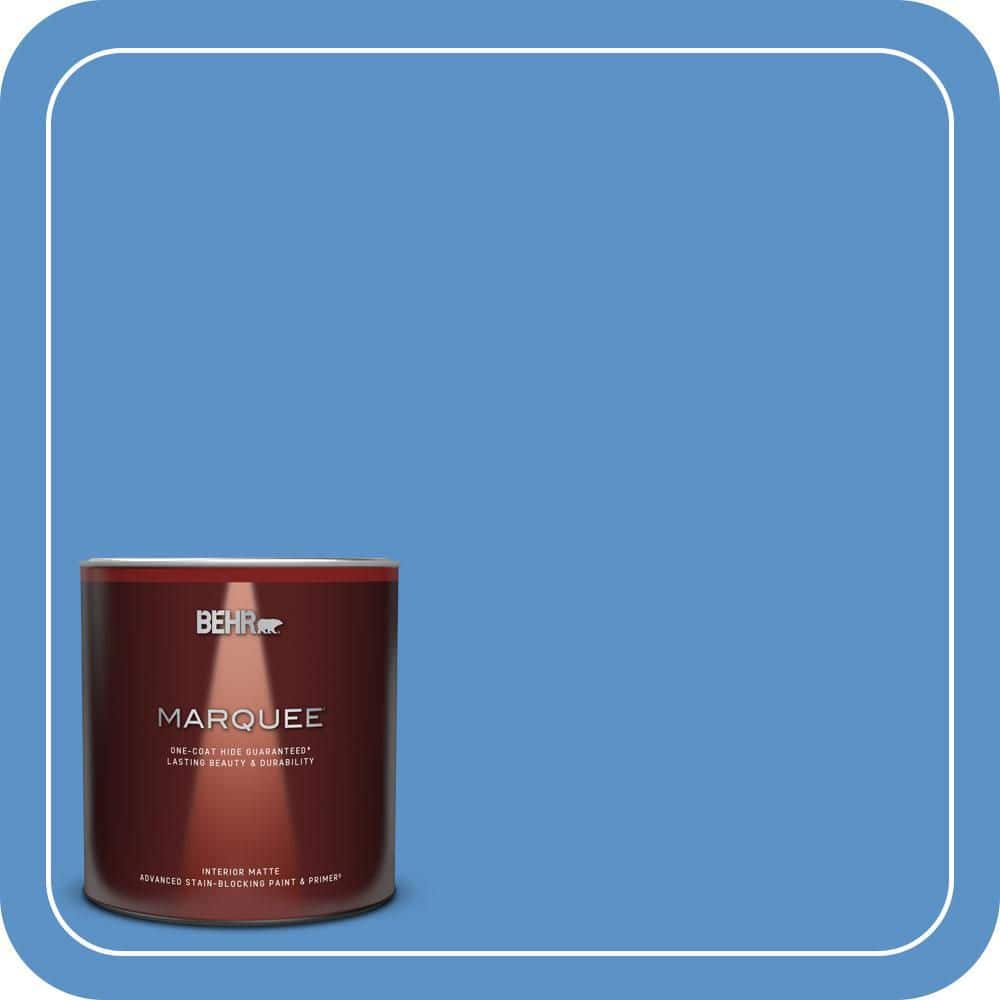 BEHR MARQUEE 1 Qt. #MQ4-26 Come Sail Away One-Coat Hide Matte Interior Paint & Primer