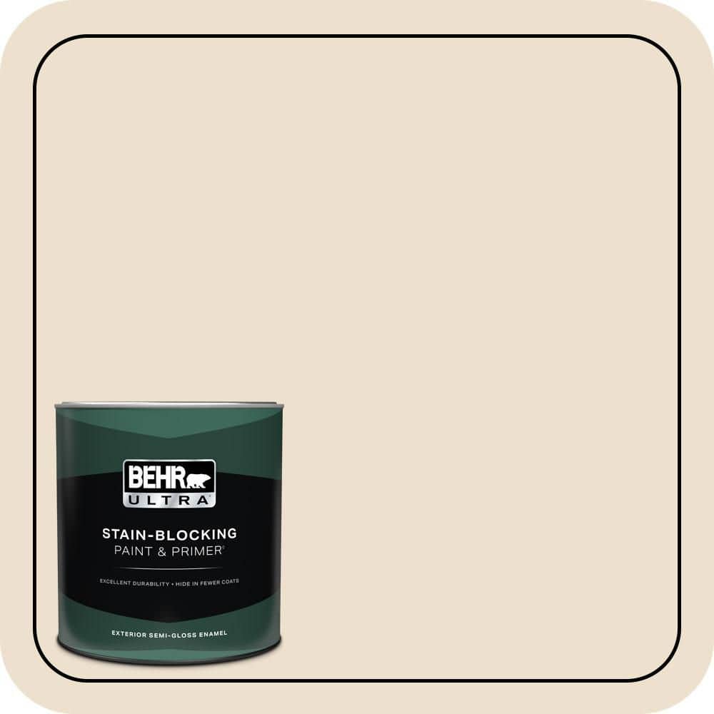 BEHR ULTRA 1 qt. #PPF-12 Sunny Gazebo Semi-Gloss Enamel Exterior Paint & Primer