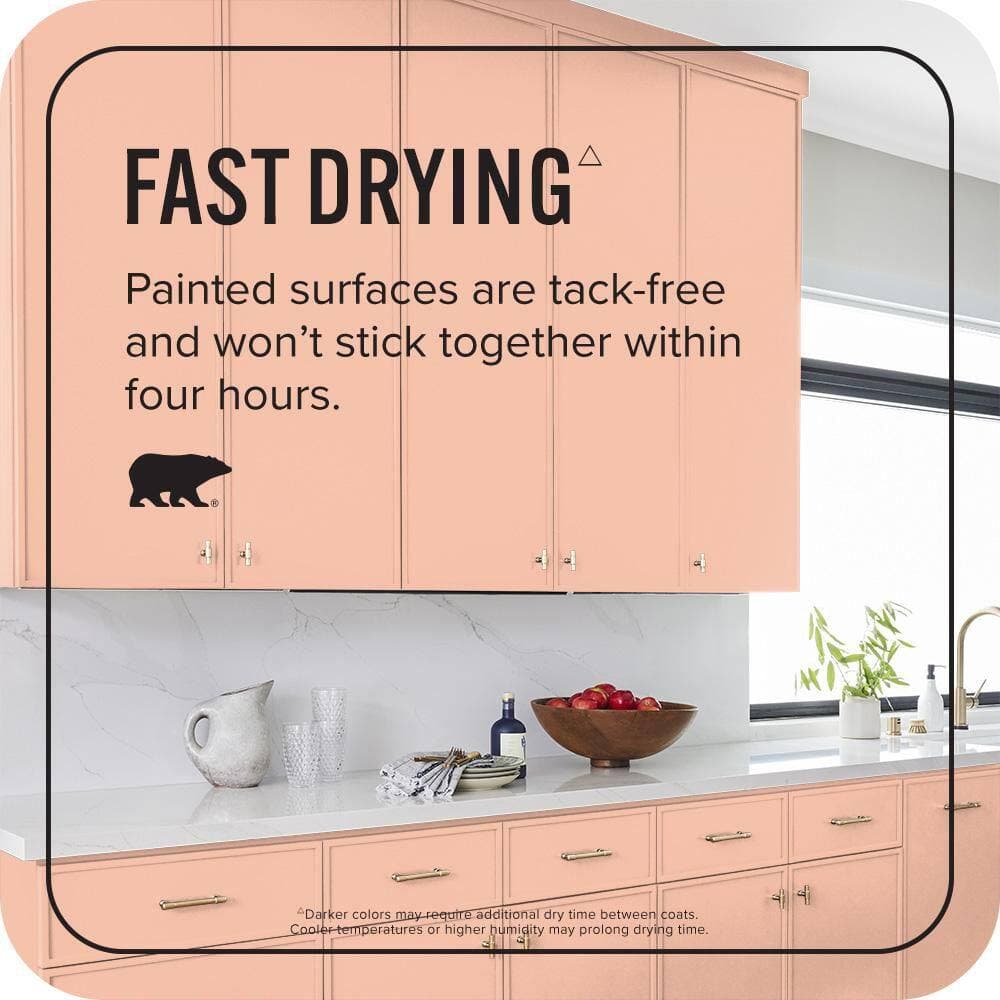 BEHR PREMIUM PLUS Home Decorators Collection #HDC-SP14-4 Heirloom Apricot Enamel Interior Stain-Blocking Paint & Primer (3)