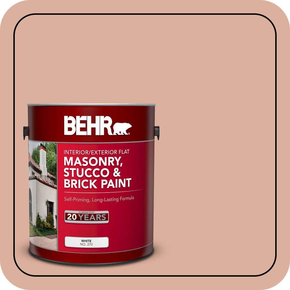 BEHR 1 gal. #MS-02 Rosestone Flat Interior/Exterior Masonry, Stucco and Brick Paint