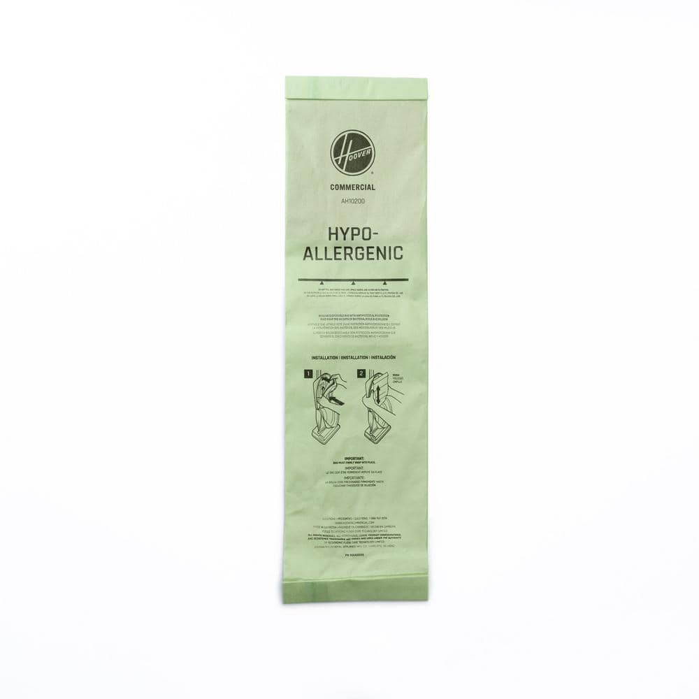 HOOVER COMMERCIAL Hypo Allergenic Upright Bags 10-Pack - Fits CH50200 and CH50300