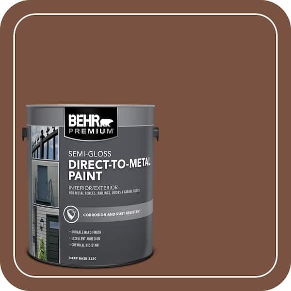 BEHR PREMIUM 1 gal. #S200-7 Earth Fired Red Semi-Gloss Direct to Metal Interior/Exterior Paint (2)