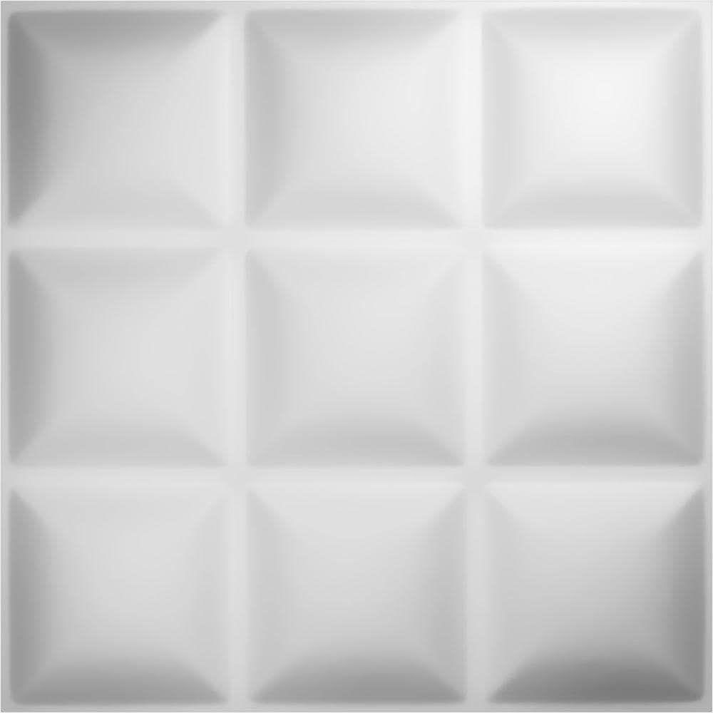 Ekena Millwork 3/16 in. 19-5/8 in. 19-5/8 in. PVC White Classic EnduraWall Decorative 3D Wall Panel ( sq. ft.) (1)