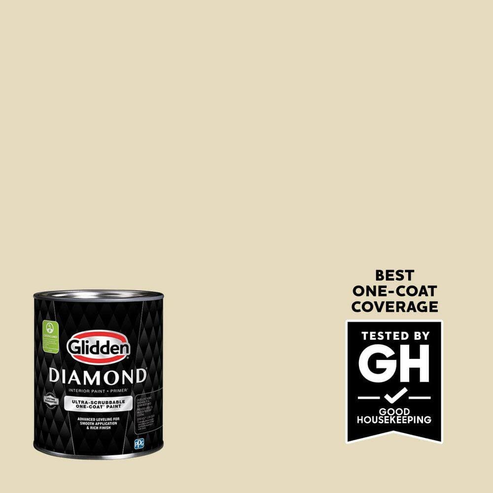Glidden Diamond 1 qt. PPG1104-3 Deserted Beach Eggshell Interior Paint with Primer