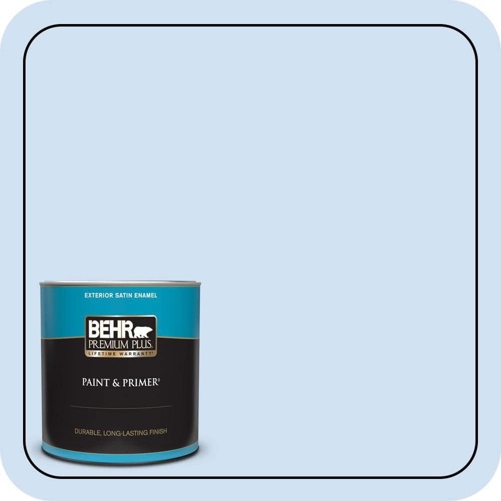 BEHR PREMIUM PLUS 1 qt. #P530-1 Loyal Satin Enamel Exterior Paint & Primer (1)