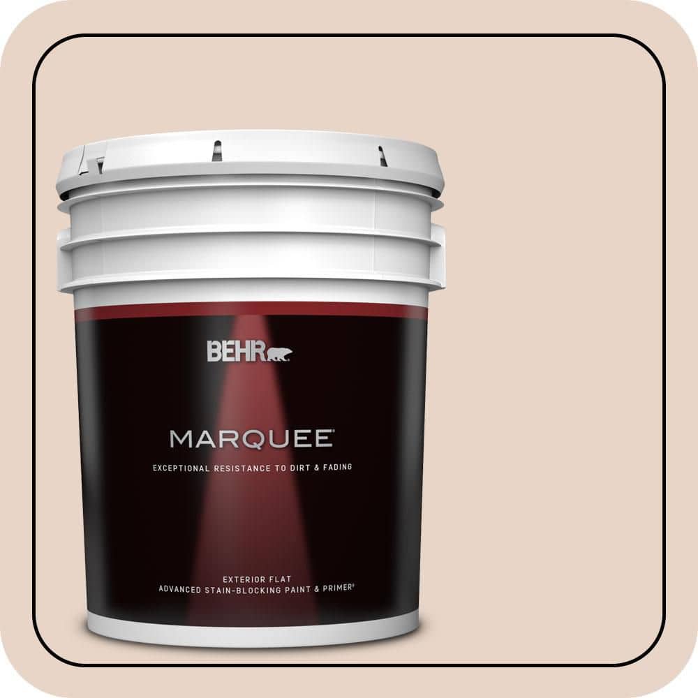 BEHR MARQUEE 5 gal. #MQ3-37 Soft Shoe Flat Exterior Paint & Primer