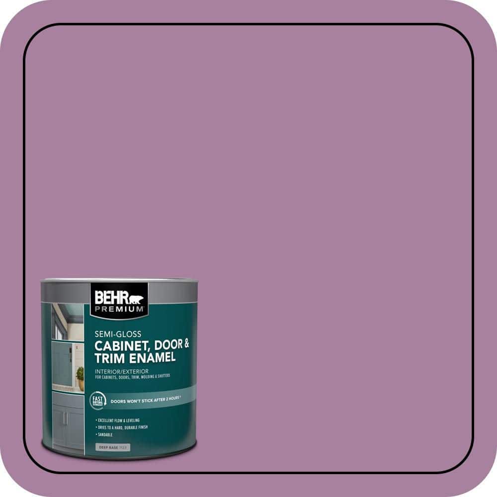BEHR PREMIUM 1 qt. #M110-5 Amazonian Orchid Semi-Gloss Enamel Interior/Exterior Cabinet, Door & Trim Paint