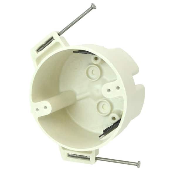 Allied Moulded Products 4 in. Dia 22-1/2 cu. in. New Work Nail on Round Outlet Box (2)