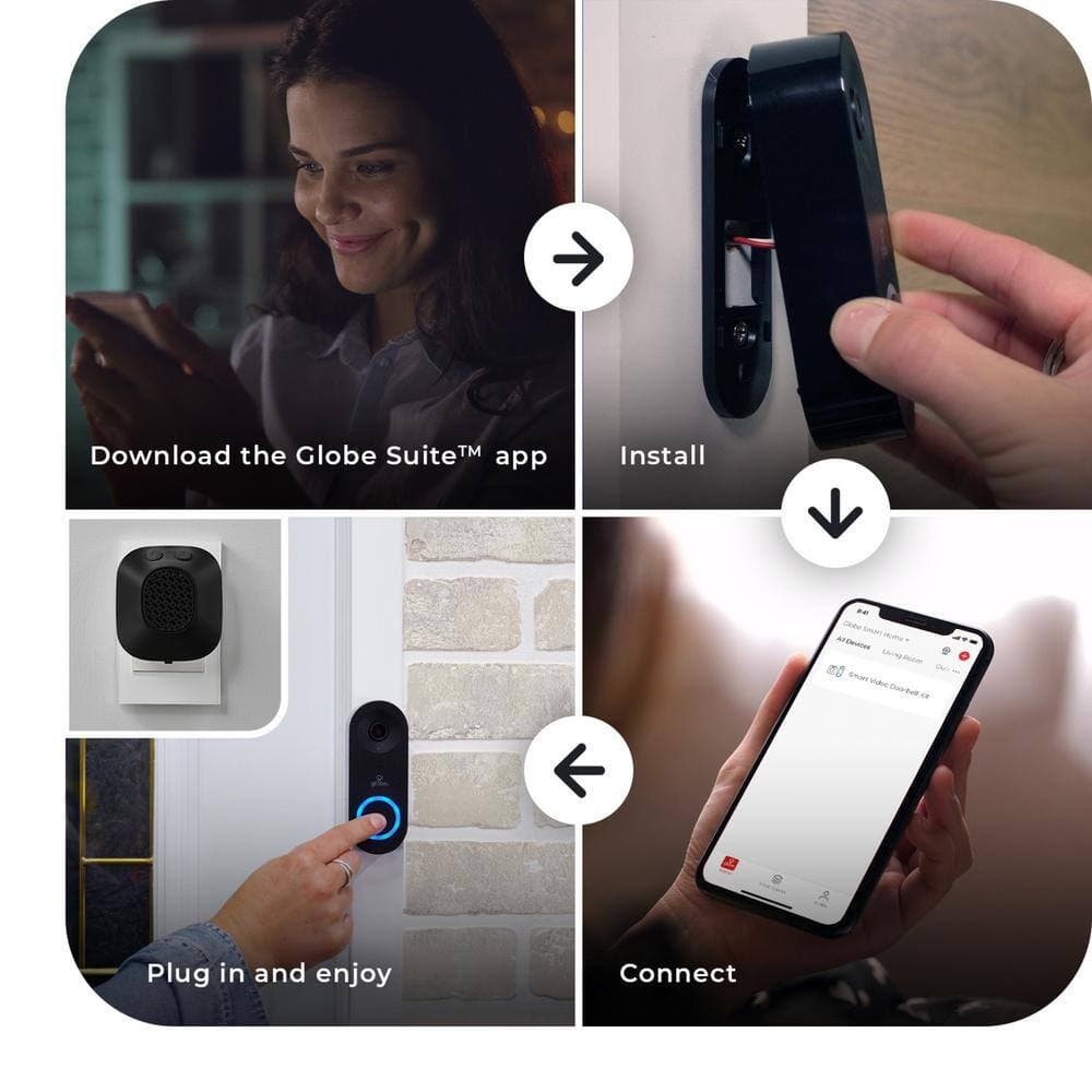 Heath Zenith Hardwired Smart Motion Detection Night Vision Doorbell Kit (2)