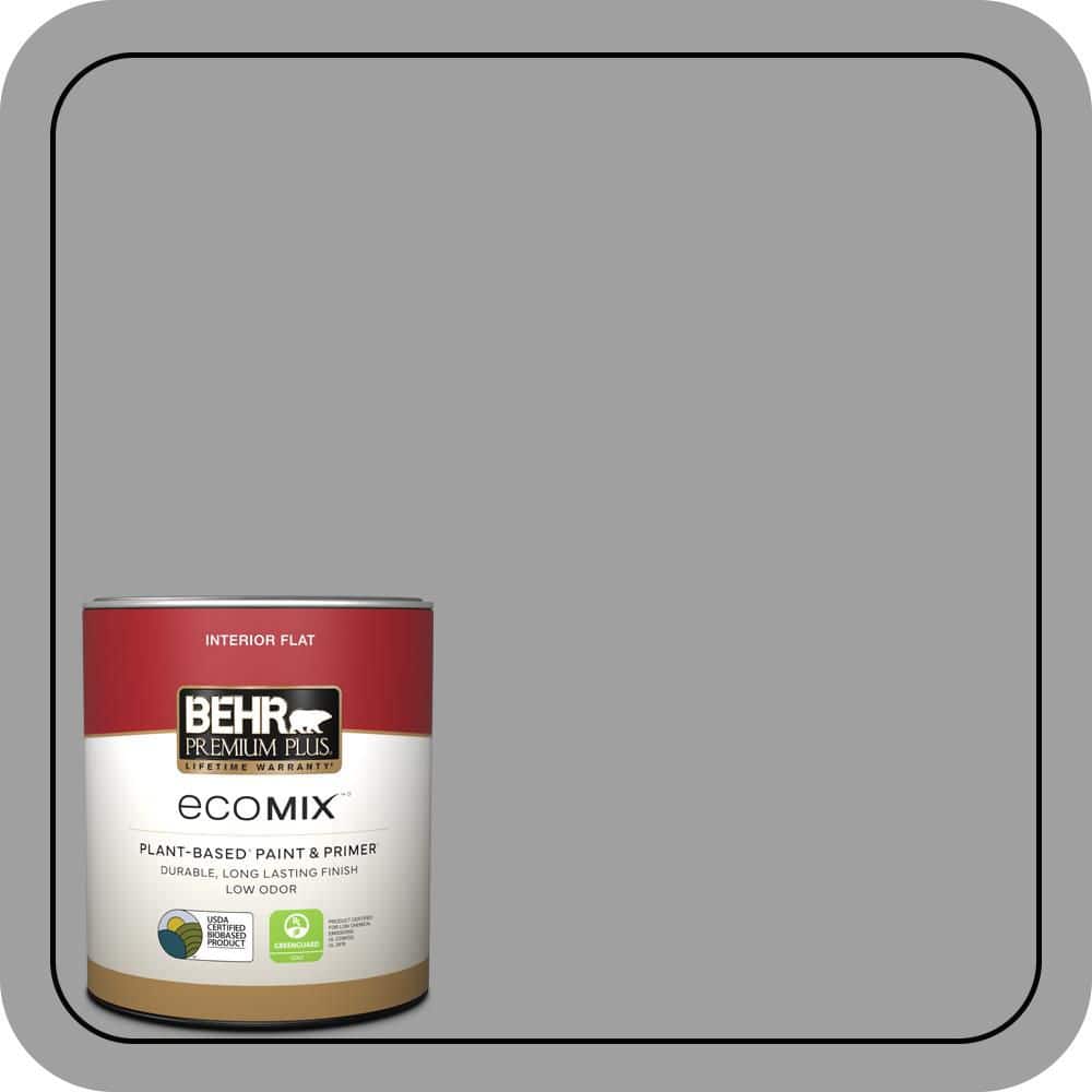 BEHR PREMIUM PLUS #PPU26-06 Elemental Gray Enamel EcoMix Plant-Based & Primer (1)