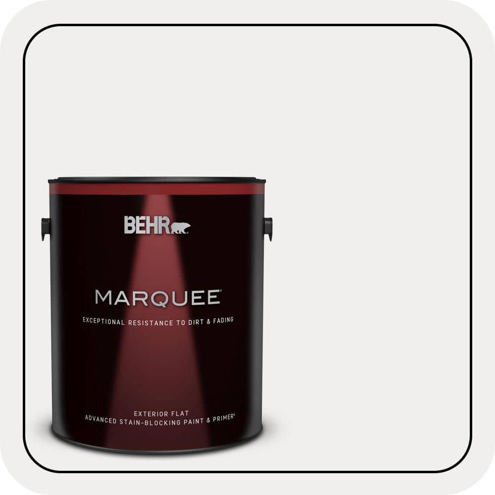 BEHR MARQUEE 1 gal. #W-D-610 White Glove Flat Exterior Paint & Primer