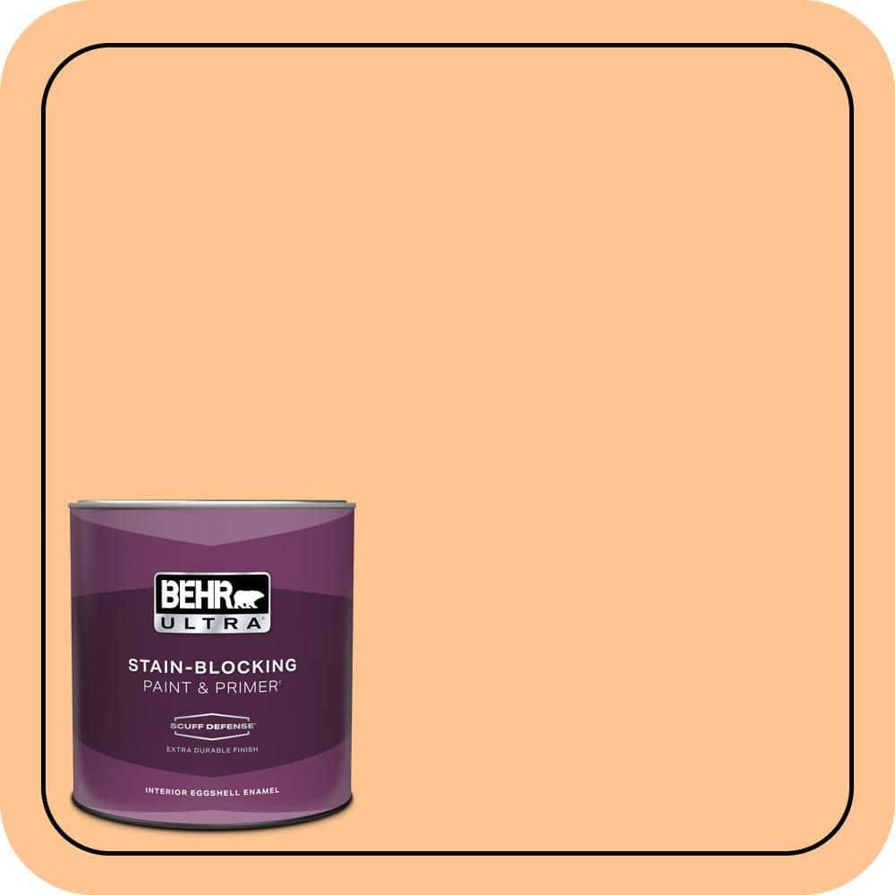 BEHR ULTRA 1 qt. #P220-4 Dainty Apricot Extra Durable Eggshell Enamel Interior Paint & Primer