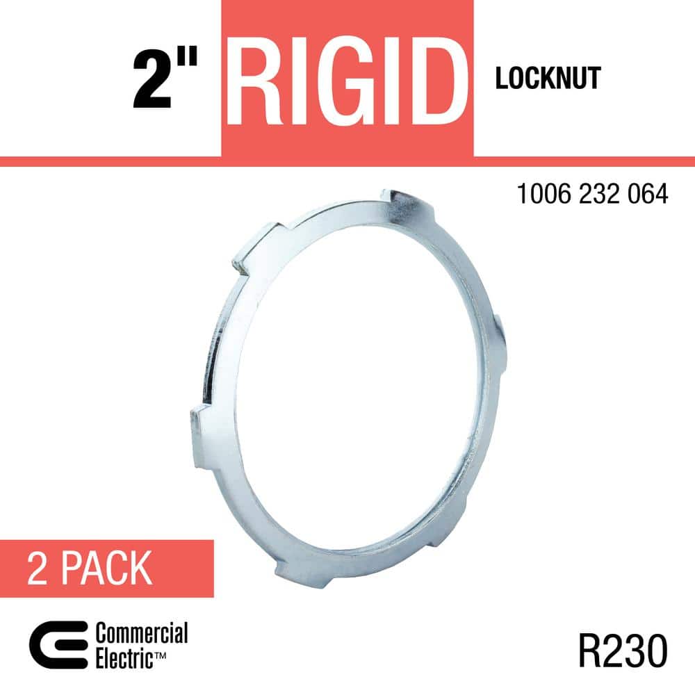Commercial Electric 2 in. Rigid Metal Conduit (RMC) Locknut (2-Pack) (3)