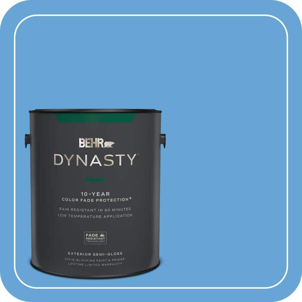 BEHR DYNASTY 1 gal. #560B-5 Ocean Tropic Semi-Gloss Enamel Exterior Stain-Blocking Paint & Primer
