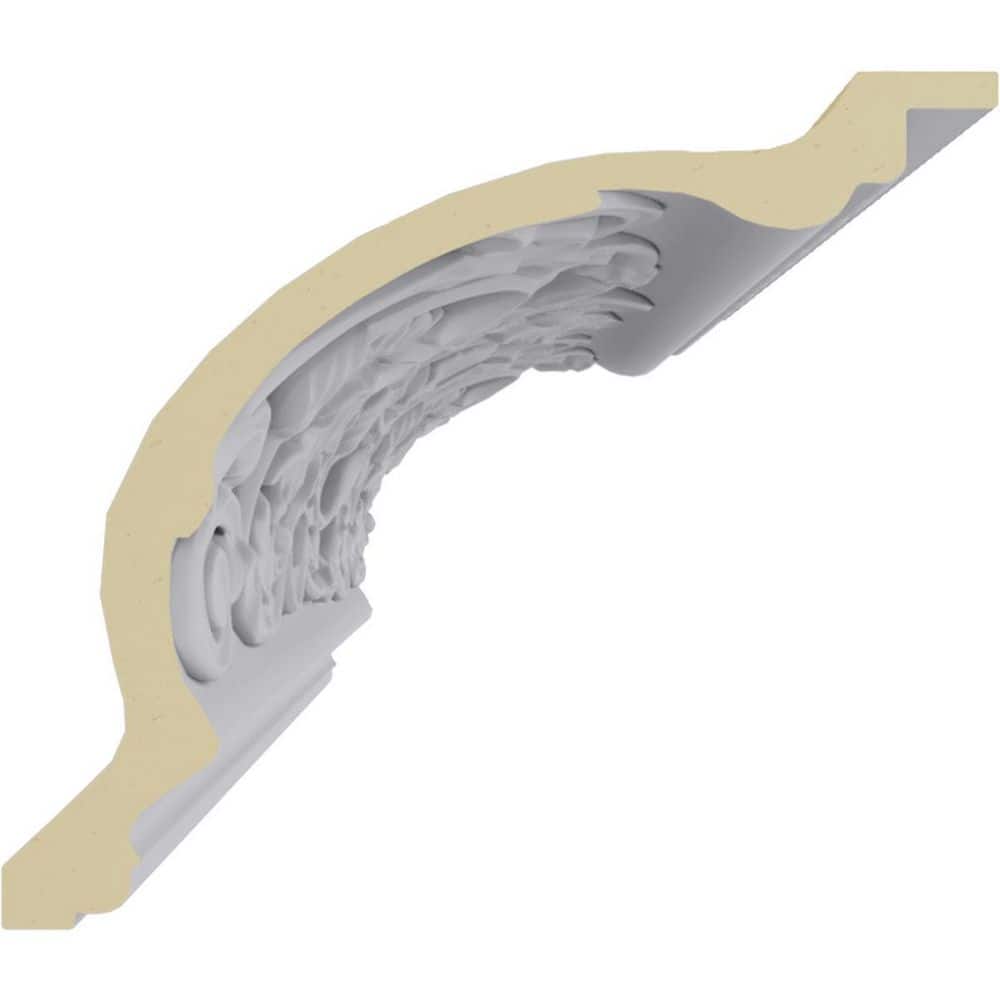 Ekena Millwork 9 in. x 7-3/4 in. x 94-1/2 in. Polyurethane Neuveau Crown Moulding (3)