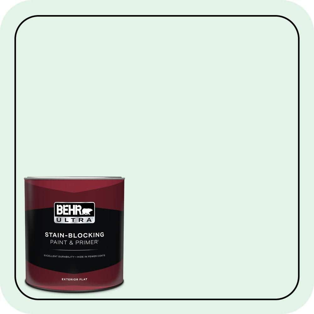 BEHR ULTRA 1 qt. #480C-1 Light Mint Flat Exterior Paint & Primer
