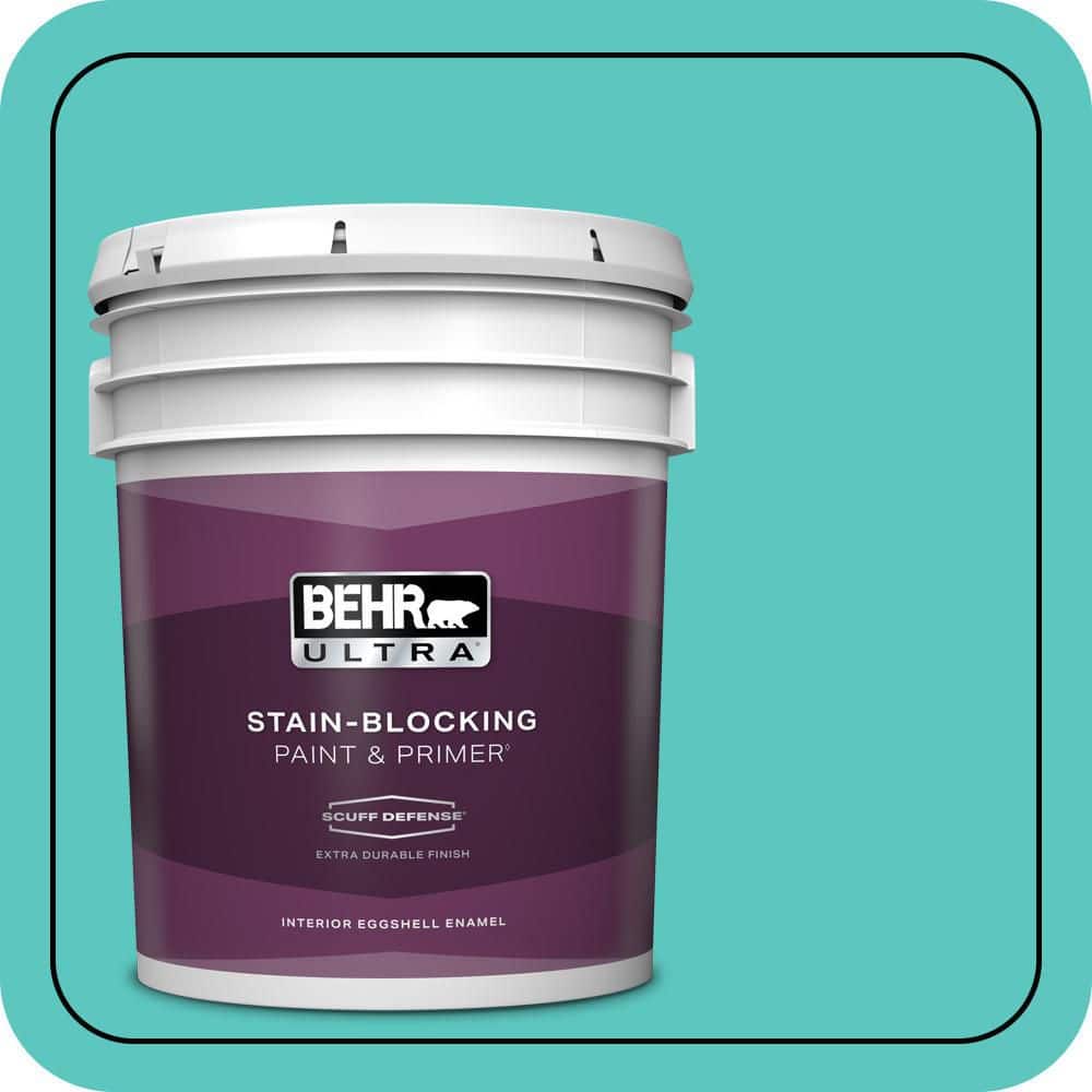 BEHR ULTRA 5 gal. #490B-4 Sea Life Extra Durable Eggshell Enamel Interior Paint & Primer