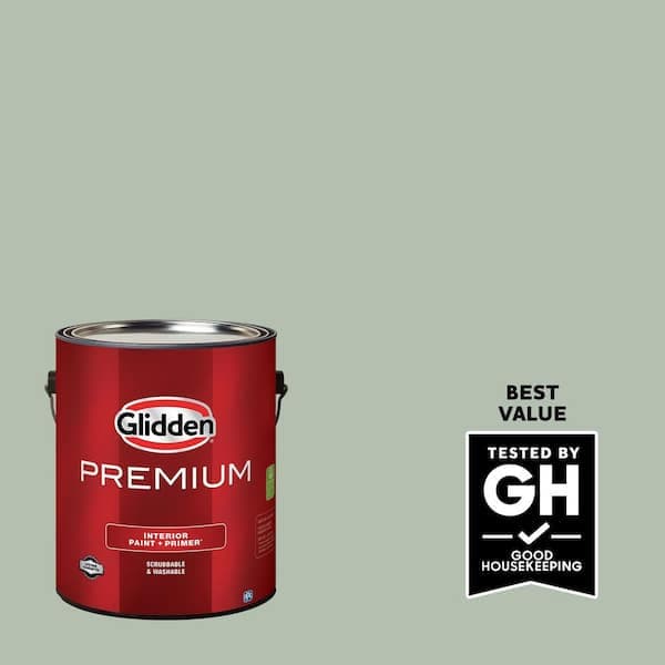 Glidden Premium 1 gal. PPG1129-4 Coastal Crush Satin Interior Latex Paint (2)