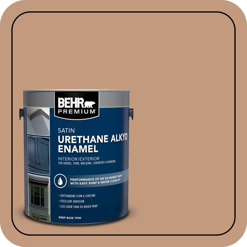 BEHR PREMIUM 1 gal. #PPU3-12 Egyptian Pyramid Urethane Alkyd Satin Enamel Interior/Exterior Paint (1)