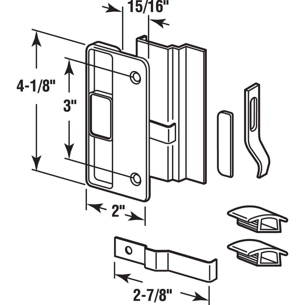 Prime-Line Sliding Screen Door Handle, Columbia (2)