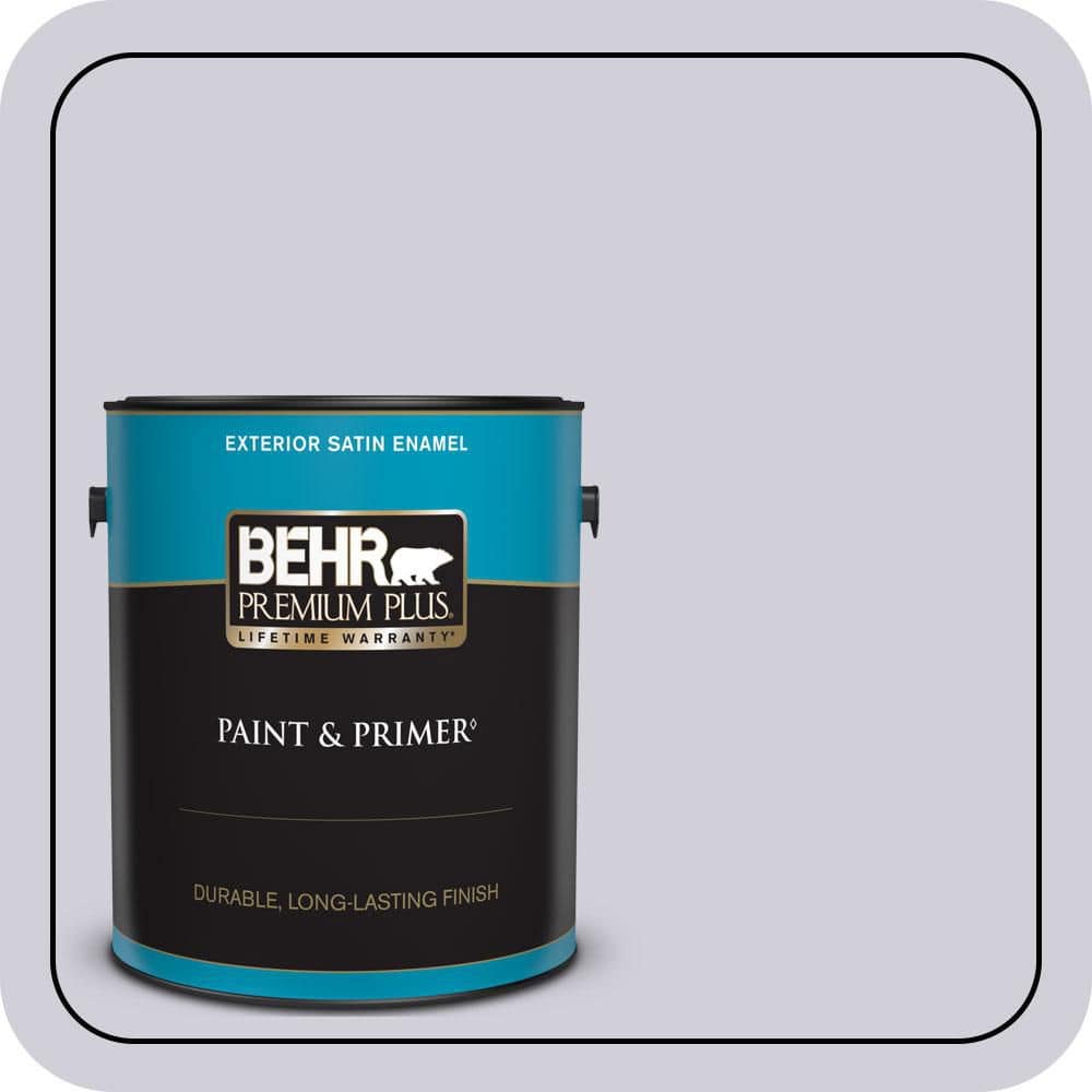 BEHR PREMIUM PLUS 1 gal. #660E-2 Purple Essence Satin Enamel Exterior Paint & Primer