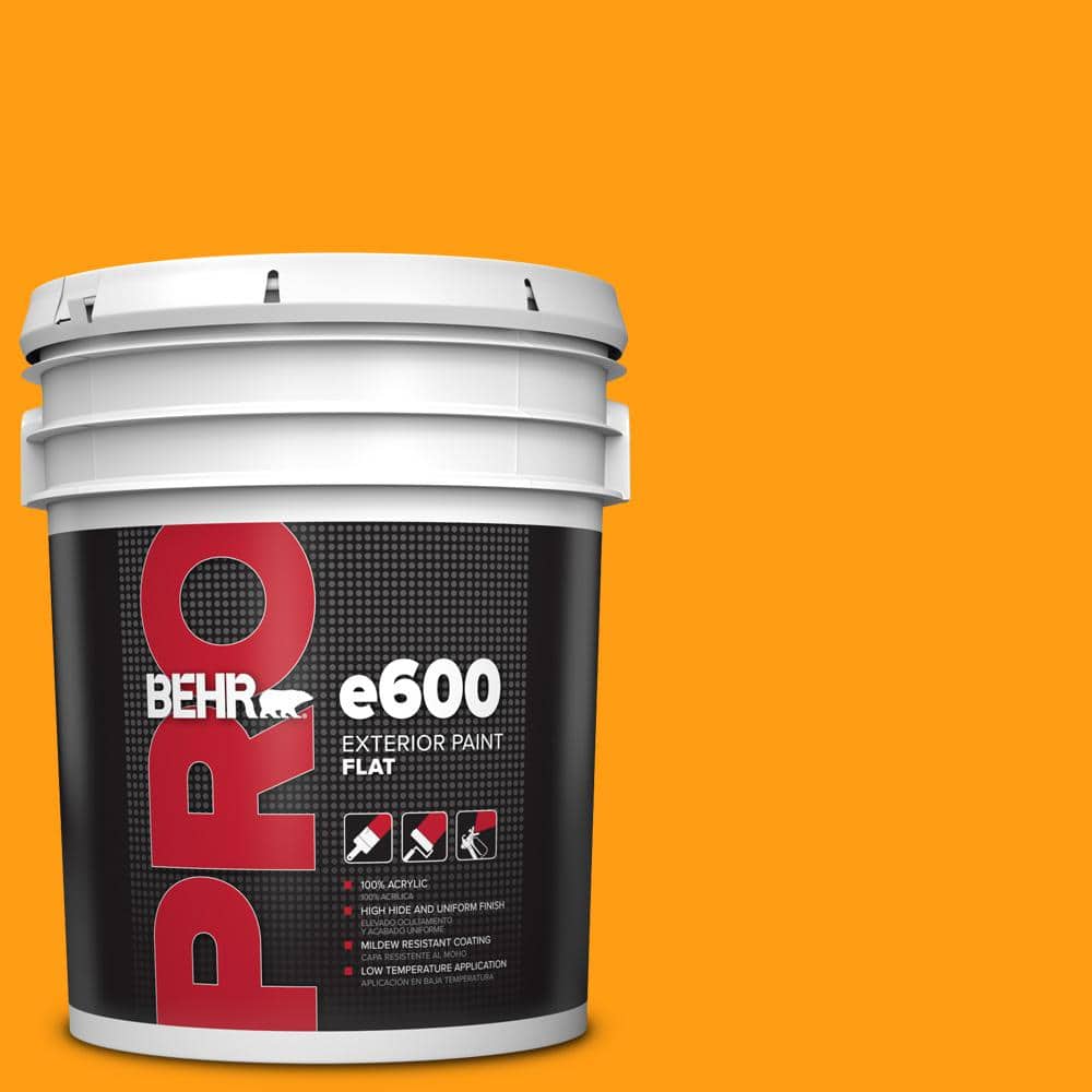 BEHR PRO 5 gal. #S-G-290 Orange Peel Flat Exterior Paint