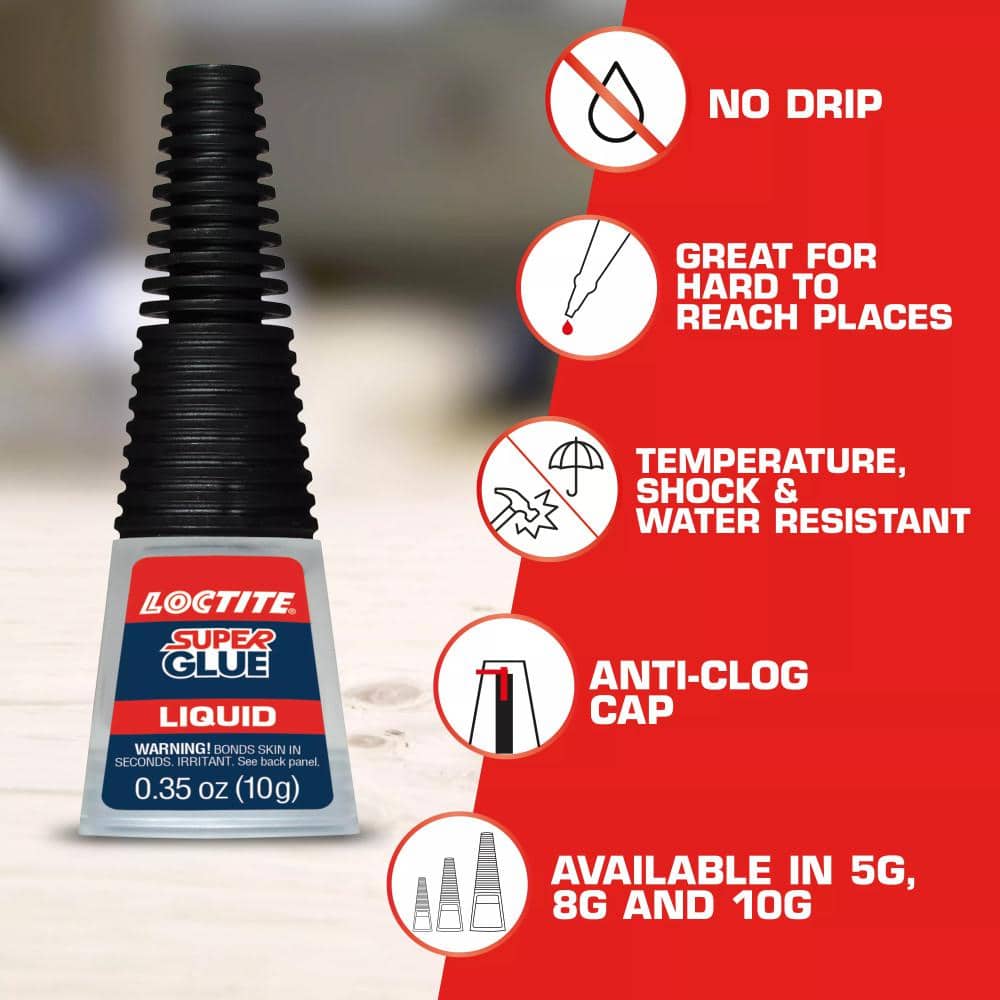 Loctite Super Glue 0.18 oz. Longneck Liquid Clear Bottle (each) (3)