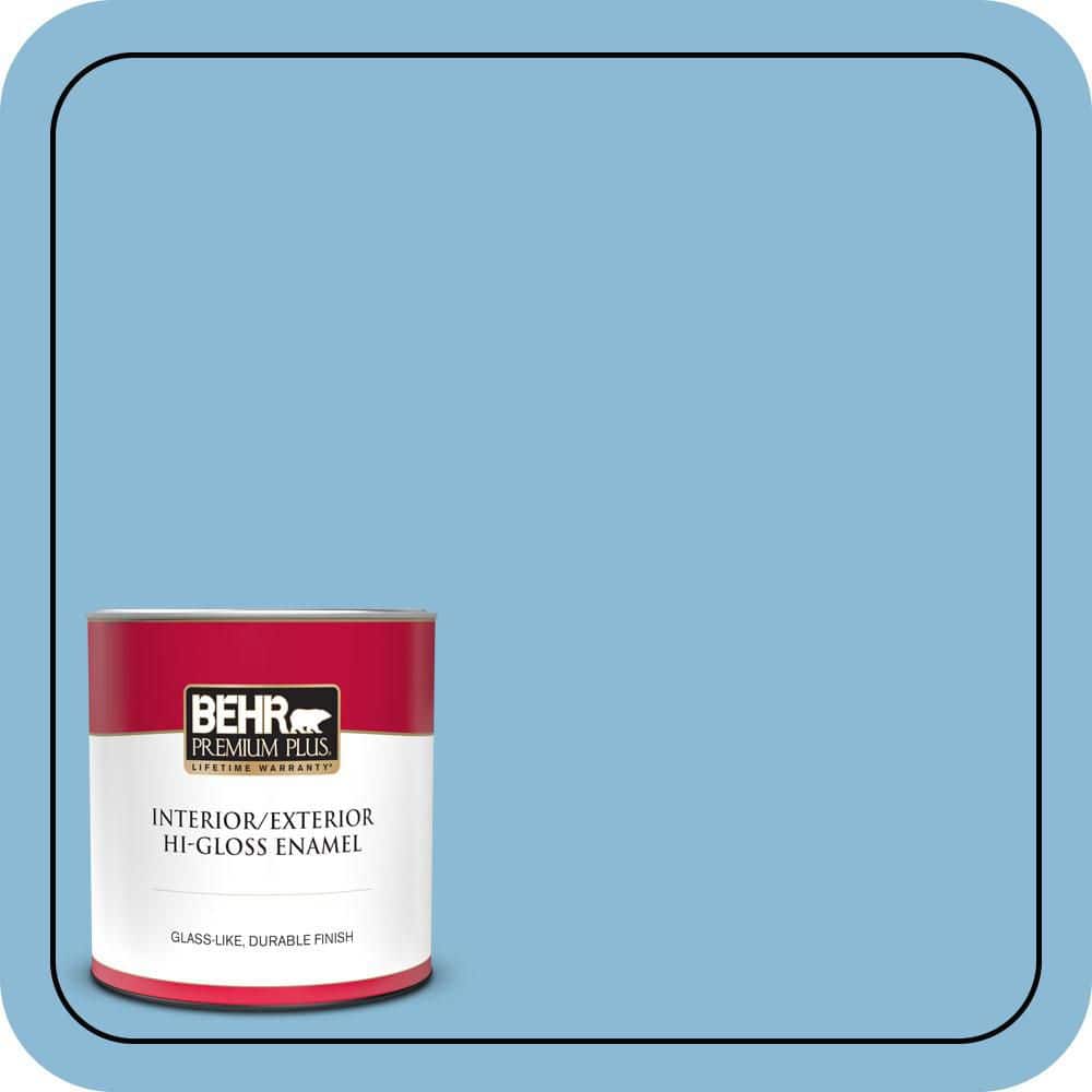BEHR PREMIUM PLUS 1 qt. #MQ5-55 Simply Posh Hi-Gloss Enamel Interior/Exterior Paint & Primer (1)