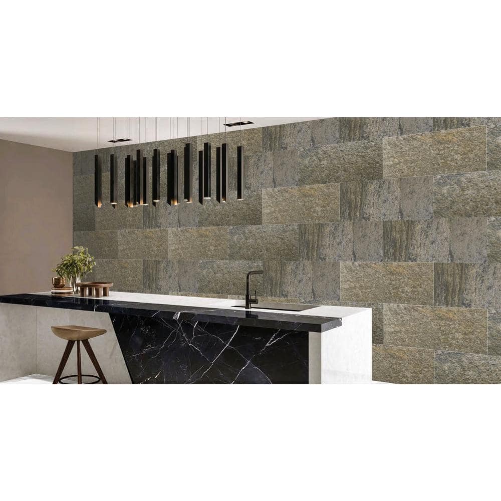 Dundee Deco Falkirk Johnstone 2/25 in. x 2 ft. x 1 ft. Peel and Stick Tan Stone Veneer Decorative Wall Paneling (10-Pack) (2)
